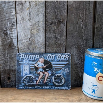 Affiche plaque murale Pump Go Gas